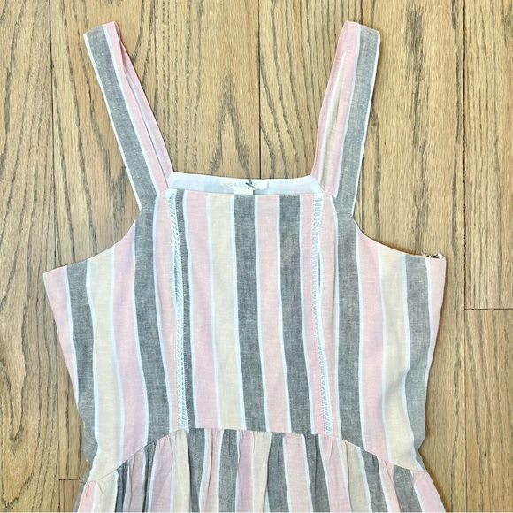 Caslon Women’s Striped Linen Blend Eyelet Maxi Dress Size XXS (00) - Picture 5 of 16